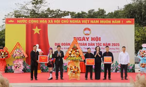 Rộn ràng Đại đoàn kết toàn dân tộc tại thôn, khu dân cư
