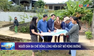 Người dân Ba Chẽ đồng lòng hiến đất mở rộng đường