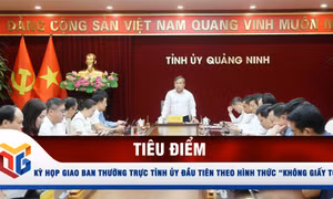 Kỳ họp giao ban Thường trực Tỉnh ủy đầu tiên theo hình thức “không giấy tờ”