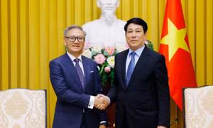 Chủ tịch nước Lương Cường tiếp Bộ trưởng Ngoại giao Lào thăm chính thức Việt Nam