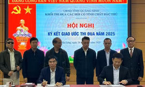 Khối thi đua các hội có tính chất đặc thù ký kết giao ước thi đua năm 2025