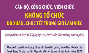 Cán bộ, công chức, viên chức không tổ chức du Xuân, chúc Tết trong giờ làm