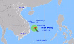 Thời tiết ngày 14/2: Áp thấp nhiệt đới trên biển