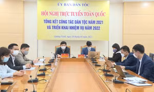 Hội nghị trực tuyến toàn quốc triển khai nhiệm vụ công tác dân tộc năm 2022