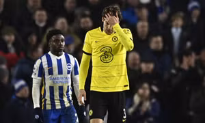 Chelsea lại chia điểm với Brighton