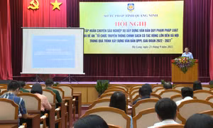 Tập huấn nghiệp vụ xây dựng văn bản quy phạm pháp luật và đề án truyền thông chính sách
