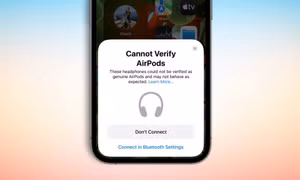 iOS 16 cảnh báo khi dùng AirPods nhái