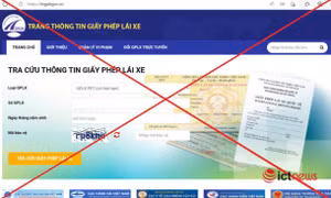 Lại xuất hiện website giả mạo trang thông tin điện tử Giấy phép lái xe