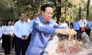 Chủ tịch nước Võ Văn Thưởng dâng hương tại Khu di tích Quốc gia đặc biệt Tân Trào