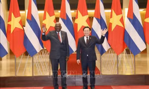 Chủ tịch Quốc hội Vương Đình Huệ tiếp Chủ tịch Quốc hội Cuba