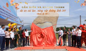 Gắn biển và khánh thành dự án cải tạo, nâng cấp đường tỉnh 341 (Quốc lộ 18C)