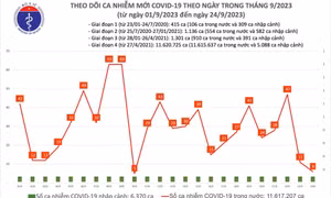 Ngày 24/9: Ca COVID-19 mới giảm, bệnh nhân thở oxy tăng