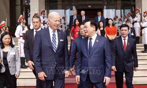 Chủ tịch Quốc hội Vương Đình Huệ hội kiến Tổng thống Hoa Kỳ Joe Biden