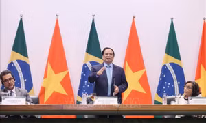 Thủ tướng Phạm Minh Chính phát biểu chính sách tại Bộ Ngoại giao Brazil