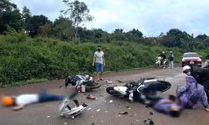 Hai xe máy tông nhau, một người tử vong hai người bị thương