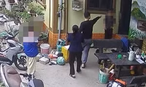 Công an xác minh vụ ông bố tát bé trai nghi bắt nạt con gái mình