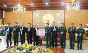 Đồng chí Bí thư Tỉnh ủy chúc Tết Bộ Tư lệnh Quân khu 3, Quân chủng Hải quân và Vùng Cảnh sát biển 1