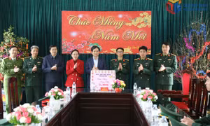 Phó Bí thư Tỉnh ủy Vũ Quyết Tiến thăm, chúc Tết quân và dân đặc khu Cô Tô