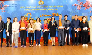 Trao 120 suất quà “Tết sum vầy - Xuân ơn Đảng” cho người lao động 