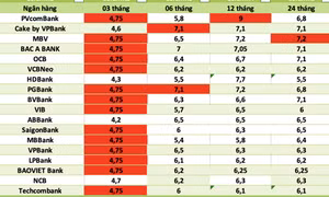 Lãi suất ngân hàng hôm nay 5/2: Tám ngân hàng có lãi suất trên 7,5%
