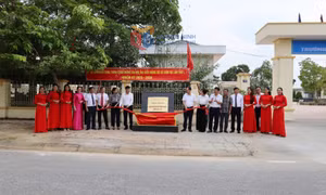 Xã Đầm Hà gắn biển công trình chào mừng Đại hội Đảng bộ xã lần thứ I, nhiệm kỳ 2025 – 2030