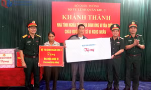 Bộ Tư lệnh Quân khu 3 khánh thành 2 Nhà tình nghĩa tại tỉnh Quảng Ninh
