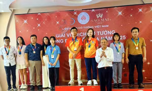 Quảng Ninh giành 2 HCV Giải Cờ tướng đồng đội quốc gia 2025