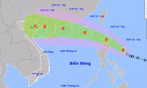Áp thấp nhiệt đới mạnh lên thành bão Wipha, khả năng vào Biển Đông