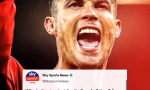 Ronaldo đánh bại Messi trong cuộc bình chọn nửa triệu người