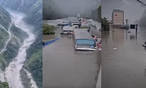 Lũ lụt nghiêm trọng ở biên giới Trung Quốc - Nepal