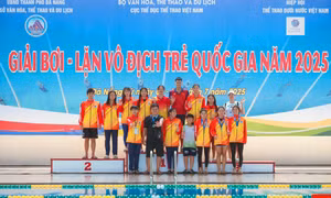 Quảng Ninh xuất sắc đoạt 5 HCV tại Giải Bơi - Lặn vô địch trẻ Quốc gia 2025