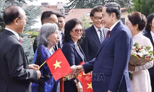 Chủ tịch Quốc hội Trần Thanh Mẫn gặp gỡ cộng đồng người Việt Nam tại Thụy Sĩ