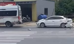 3 ô tô tông nhau liên hoàn trên Quốc lộ 1