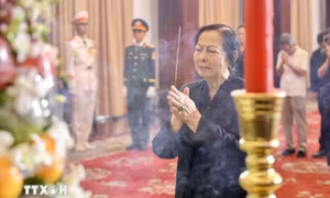 Dòng người xúc động đến viếng nguyên Chủ tịch nước Trần Đức Lương