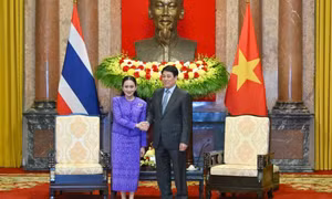 Chủ tịch nước Lương Cường tiếp Thủ tướng Thái Lan Paetongtarn Shinawatra