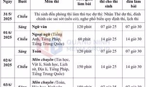 Ngày mai, 1/6, bắt đầu Kỳ thi tuyển sinh vào lớp 10 THPT năm học 2025-2026