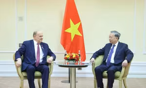 Tổng Bí thư Tô Lâm gặp Chủ tịch Đảng Cộng sản Liên bang Nga