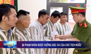 88 phạm nhân được hưởng đặc xá của Chủ tịch nước