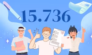 15.736 - là số học sinh đăng ký dự thi tuyển sinh lớp 10 THPT năm học 2025-2026 trên toàn tỉnh