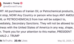 Tổng thống Mỹ Donald Trump công bố các lệnh trừng phạt toàn diện đối với Iran
