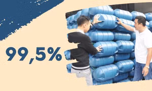 99,5% - là tỷ lệ chuyển đổi phao xốp trong NTTS sang phao nhựa HDPE trên toàn tỉnh