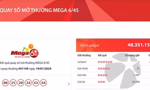 Giải độc đắc Vietlott hơn 48 tỷ đồng đã 'nổ'