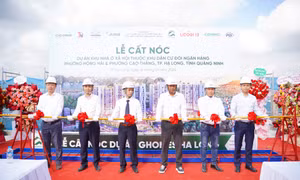 Dự án nhà ở xã hội đầu tiên ở Quảng Ninh cất nóc, nơi giấc mơ an cư dần hiện hữu