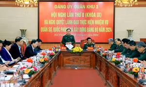 Đảng ủy Quân khu 3 ra Nghị quyết lãnh đạo thực hiện nhiệm vụ quân sự, quốc phòng và xây dựng Đảng bộ năm 2024