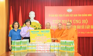 MTTQ tỉnh tiếp nhận 300 triệu đồng ủng hộ nhân dân Quảng Ninh bị thiệt hại do bão số 3