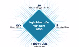 Lộ trình tiến tới mục tiêu 100 tỷ USD của bán dẫn Việt Nam