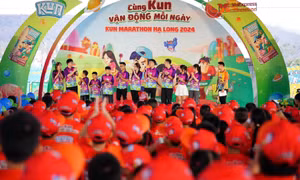 1.500 em nhỏ chinh phục đường chạy giải Kun Marathon Hạ Long 2024
