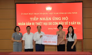 Tiếp nhận trên 1,1 tỷ đồng hỗ trợ nhân dân bị thiệt hại do cơn bão số 3