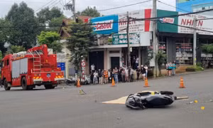 Tai nạn với xe cứu hỏa, thanh niên đi xe máy tử vong