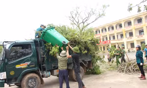 TX Quảng Yên: Các trường nỗ lực khắc phục hậu quả cơn bão số 3